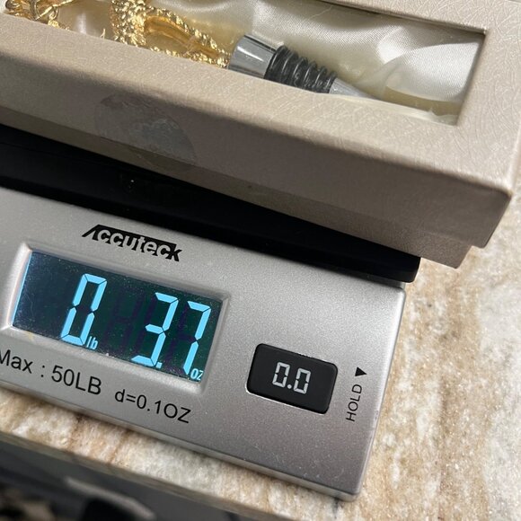 Gold Tone Filigree Reindeer Wine Bottle Stopper Party Holiday Christmas - Picture 7 of 7